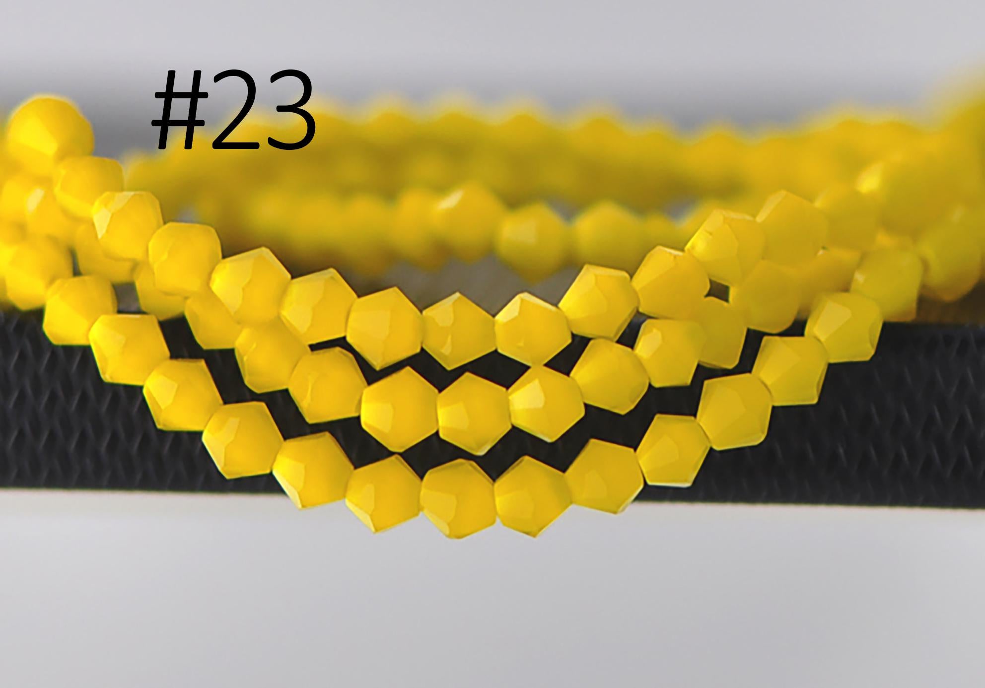 115pcs Crystal BiCone Faceted 4mm Glass Beads (LZ-04)